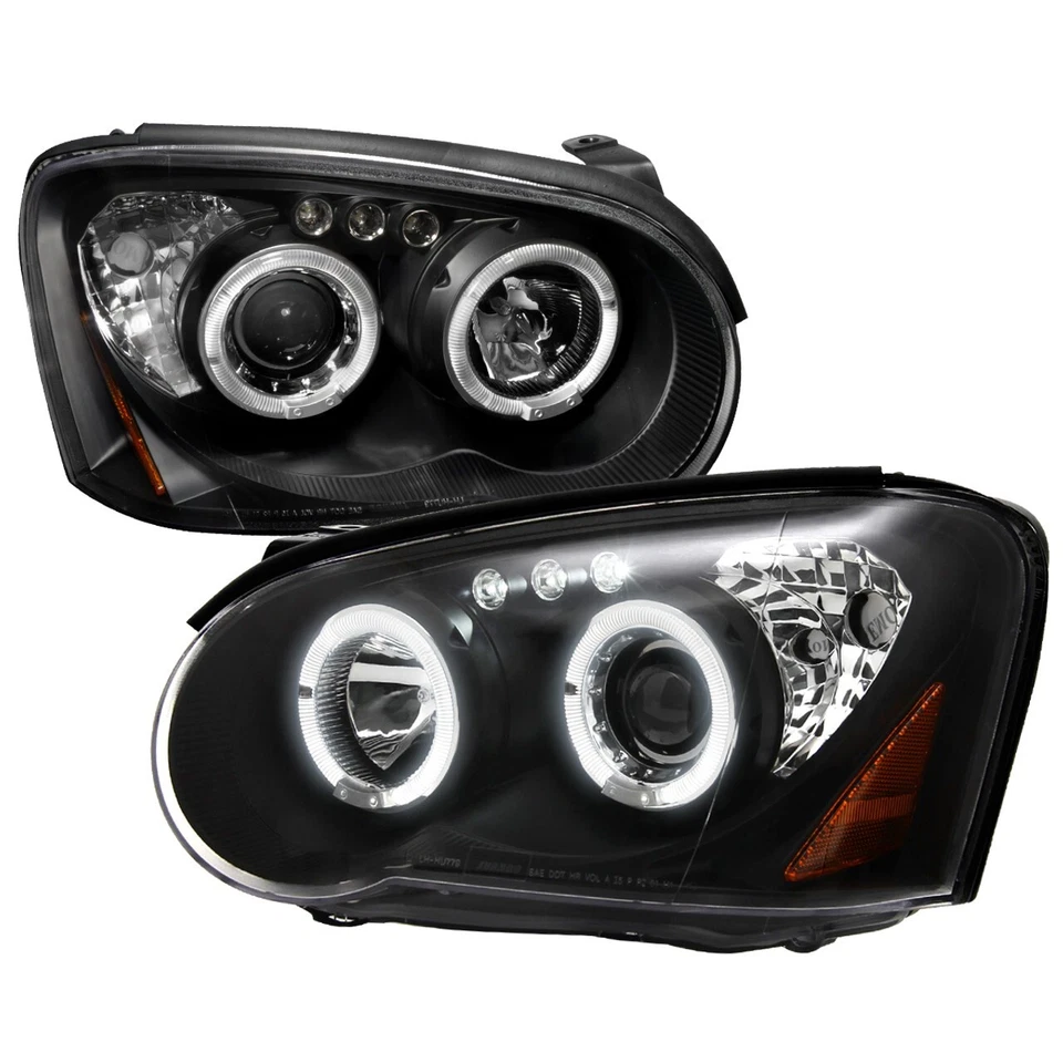 Fit 04-05 Subaru Impreza WRX STI Outback Projector Headlights w/LED Halos Black - Image 1 of 4