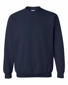 Gildan 18000 Heavy Blend Adult Crewneck Navy Sweatshirt Pullover Fleece S-XL - Picture 1 of 2