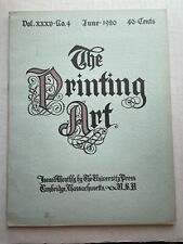June 1920 The Printing Art Magazine w/ Color Images