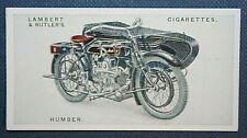 HUMBER Flat Twin Motor-cycle Side Car Outfit   Original 1920's Colour Card  