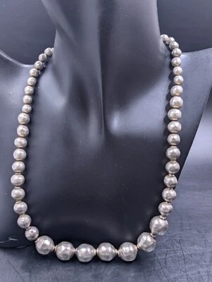 SILPADA # N1953 Sterling Silver Atmospheric Electroform Ball Bead Necklace 19'' - Image 1 of 4