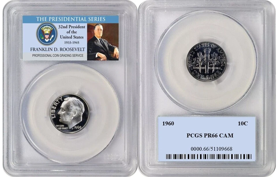 1960 Roosevelt Dime 10C PCGS PR66 CAM - Image 1 of 1