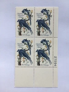 US 1963 Scott# 1241 set Columbia Jays Birds Block 4 MNH P#27594 - Picture 1 of 2