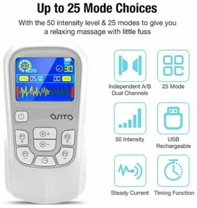 Tens Unit EMS Body Pulse Massage Electronic Stimulator Muscle Reflex Therapy US - Picture 1 of 23