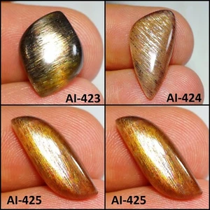 Top Quality 100% Natural Rainbow Lattice Sunstone Fancy Cabochon Gemstone - Picture 1 of 7