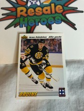 Jarmo Kekalainen Bruins NHL Hockey Card Upper Deck Euro Stars 1991 #E1 VG