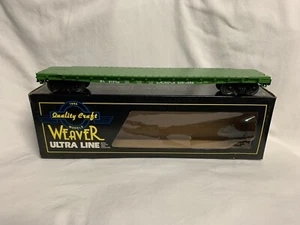 WEAVER 3-RAIL BURLINGTON NORTHERN 50’ FLAT CAR! O SCALE FREIGHT TRAIN BN - Picture 1 of 2