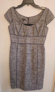 Talbots Ladies Dress 6P Linen And Cotton Black/white - Picture 1 of 9