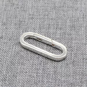 925 Sterling Silver Shiny Oval Lobster Clasp Connector for Bracelet Necklace - Picture 1 of 4