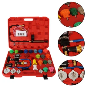 33PCS Radiator Pressure Tester Kit Coolant Vacuum Type Cooling System Adapters - Picture 1 of 12