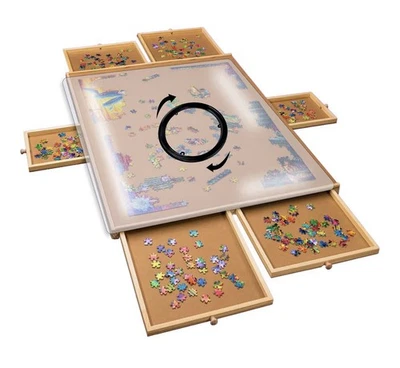 Gondola 2000 Piece Puzzle Board, Portable Puzzle Board with Drawers and Cover - Image 1 of 4