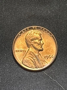 1966 Lincoln Cent – FS-801 DDR – RED – Doubled Die Reverse (ONE CENT / UNITED) - Picture 1 of 5
