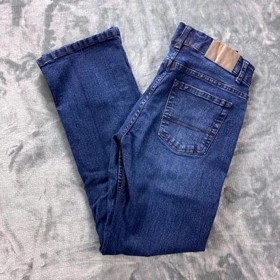 Tommy Hilfiger Revolution Slim Jeans Size 14 Youth Adjustable Waist Dark Wash - Image 1 of 4