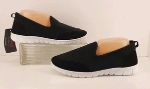 Bobbie Brooks Black, White Sole Slip On Sneakers. Size 8 - Picture 1 of 11
