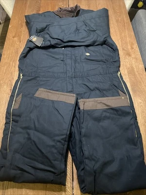 Mono de pato aislante premium Dickies para hombre azul marino 3XL R ropa de trabajo nuevo con etiquetas Foto 1 de 4