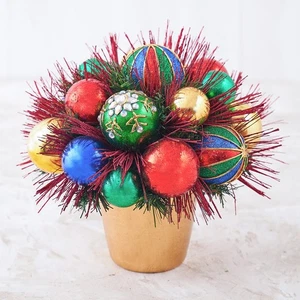 Christmas Fantasy Arrangement with Pot - Handcrafted Holiday Centerpiece - Picture 1 of 4