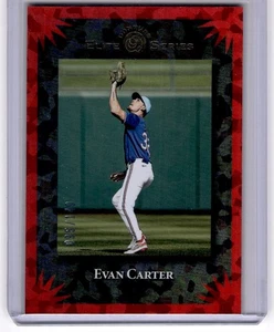 2025 Donruss Elite Series Red Ice Evan Carter 095/149 Texas Rangers #13 - Picture 1 of 2