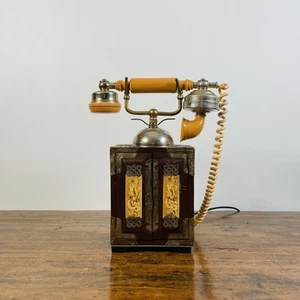 Téléphone de bureau vintage à cadran rotatif – Style oriental - Imagen 1 de 10