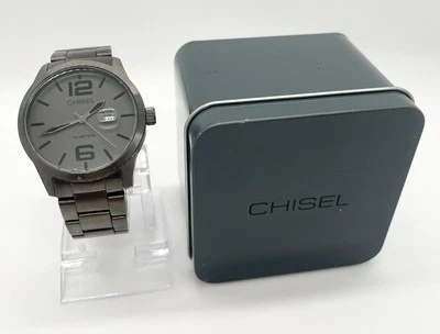 Reloj analógico Chisel para hombre de acero inoxidable negro 5829145 100 m WR Foto 1 de 4