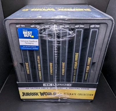 Jurassic World Ultimate 6-Movie Collection Steelbooks 4K UHD BLU-RAY W/ Digital  Foto 1 de 4