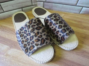 V+Beni Women's Shoes Size 9.5 EU 41 Espadrille Sandals Leopard Spots NEW - Picture 1 of 8