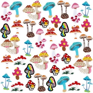 40 Pcs Mushroom Patches Iron on for Clothing Mini Nature DIY Mushroom Embroid... - Picture 1 of 7