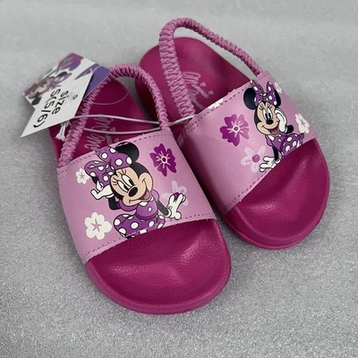 Sandalias Disney Junior Minnie Mouse Slide Niñas Pequeñas Rosa Foto 1 de 4