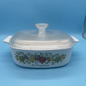 Vtg CorningWare Spice of Life La Marjolaine A-2-B 2Qt Baking Dish with PYREX Lid - Picture 1 of 9