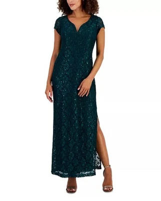 Vestido Columna Encaje Lentejuelas Conectado Talla 6 $109 Foto 1 de 4