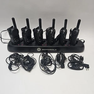 Motorola CLS1110 Handheld Radio 6pc. Set 2-Way w/ Clips & Earpieces UNTESTED AS  - Picture 1 of 3