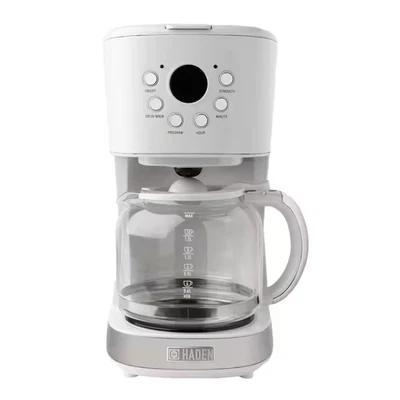 Heritage 12-Cup Ivory White Retro Style Coffee Maker Programmable with Strength - Image 1 of 4
