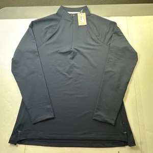 Peter Millar Perth Performance Quarter-Zip Mens Navy Size-L NWT #155 - Picture 1 of 13