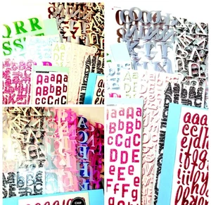 2 - Variety of Stickers For Scrapbooking And Crafts Dozens of Letters & Numbers - Picture 1 of 3