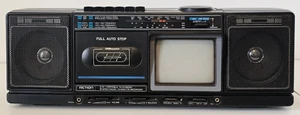 Televisore vintage azione 3 in 1 ACN-3550, radio AM-FM registratore cassette testato - Foto 1 di 18