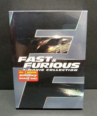 FAST & FURIOUS  7 Movie Collection DVD + Bonus Disc (Vin Diesel Paul Walker) New - Image 1 of 4
