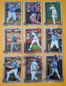 Juego de 9 equipos de béisbol cromados Topps 2025 Kansas City Royals Bobby Witt Jr Salvador - Imagen 1 de 4