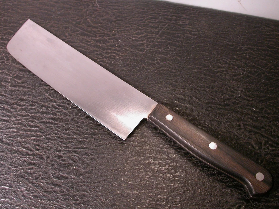 Cuchillo Nakiri de chef profesional japonés vintage de 6" de acero inoxidable Foto 1 de 4