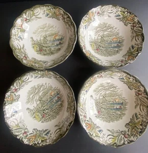 4 Ridgway Heritage “ Eartletts Scenes Of  Early Canada  6” Cereal Bowls - Picture 1 of 6
