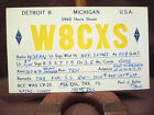 Vintage 1960S Qsl Radio Card W8cxs, Paul Kollar, Detroit, Mi Michigan (#2)