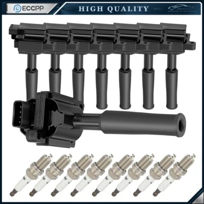 ECCPP 8 For 4.0L V8 Jaguar Vanden Plas XJ8 XJR XK8 XKR Ignition Coil Spark Plug - Image 1 of 4