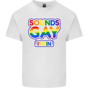 Sounds Gay Im in Funny LGBT Kids T-Shirt Boys Girls - Picture 1 of 67