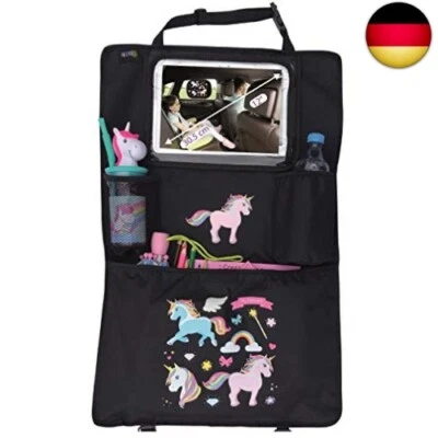 HECKBO 1x Kinder Autositz Rückenlehnenschutz Organizer mit verstellbarer Tablet
