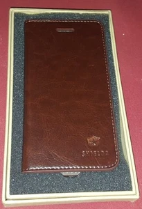 iPhone 6 / 6S Hülle SHIELDA Leder Wallet Case Kartenfächer Dunkelbraun - Bild 1 von 1