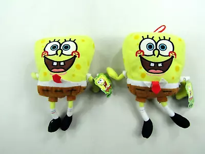 Lote De Colección De 2 Pantalones Cuadrados Bob Esponja Pequeños Colgantes Peluche Peluches Etiquetas Foto 1 de 4