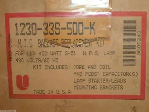 UNIVERSAL 1230-33S-500-K HID BALLAST REPLACEMENT KIT FOR (1) 400W S-51 HPS 480V - Picture 1 of 3