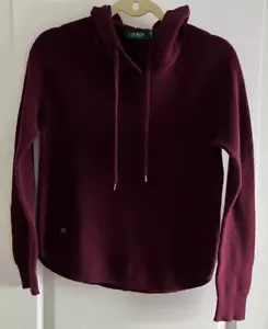 Ralph Lauren Green Label Sport Plum Colored Hooded Sweater Size Large - Picture 1 of 13