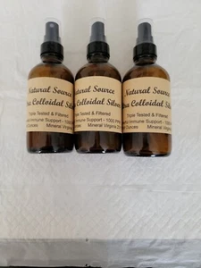 3 Bottles of Natural Source Silver 1000 PPM - (Three) 4oz Spray Bottles - Picture 1 of 2