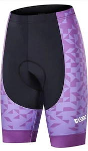 VEBE Women High Waist Cycling Shorts Comfort 3D Gel Padded Bike Bicycle Biking - Picture 1 of 3