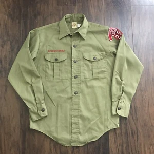 Vintage 1970s Boy Scouts BSA Long Sleeved Shirt Size 13 Reg Kent Ohio Troop 253 - Picture 1 of 10