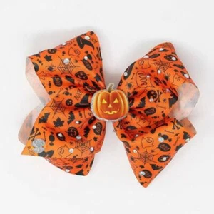 Girls' JoJo Siwa Halloween Hair Clip Bow - Dark Orange - Picture 1 of 1
